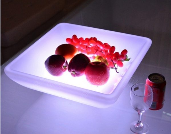 Servierschüssel mit LED-Beleuchtung - Eiscreme-Schüssel - Obstschale - Servierschüssel - wiederaufla - VDD World