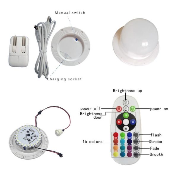 Servierschüssel mit LED-Beleuchtung - Eiscreme-Schüssel - Obstschale - Servierschüssel - wiederaufla - VDD World