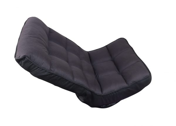 Loungesessel - Spielstuhl - Bodenstuhl - verstellbare Rückenlehne und klappbar - schwarz - VDD World