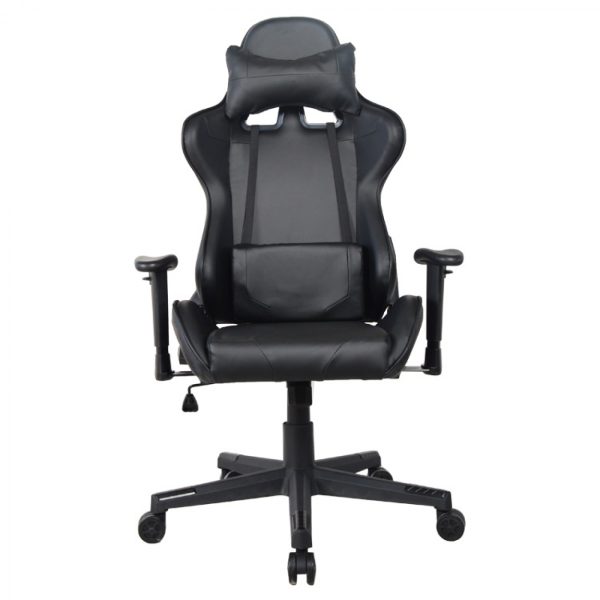 Bürostuhl Gaming Stuhl Thomas - Racing Gaming Style Stuhl - ergonomisch - schwarzes Design - VDD World