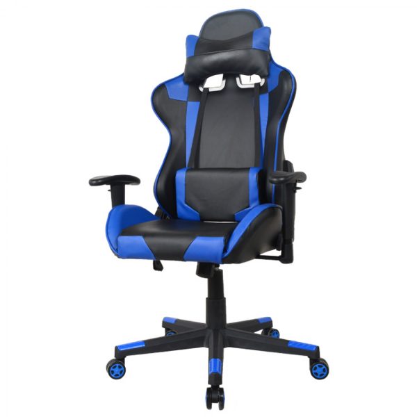 Bürostuhl Racing Gaming Stuhl Style High Design Thomas schwarz blau - VDD World