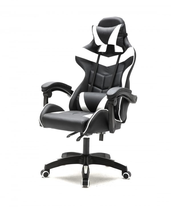 Gaming Stuhl Cyclone Teenager - Bürostuhl - Racing Gaming Stuhl - Weiß Schwarz - VDD World