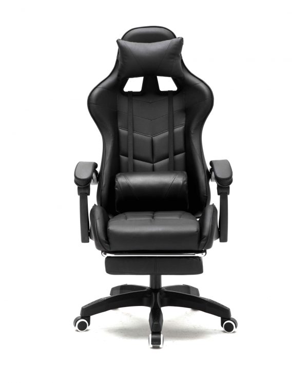 Gaming Stuhl mit Fußstütze Cyclone Teenager - Bürostuhl - Racing Gaming Stuhl - schwarz - VDD World