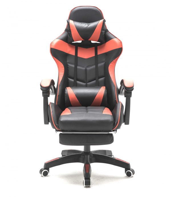 Gaming Stuhl mit Fußstütze Cyclone Teenager - Bürostuhl - Racing Gaming Stuhl - Rot Schwarz - VDD World