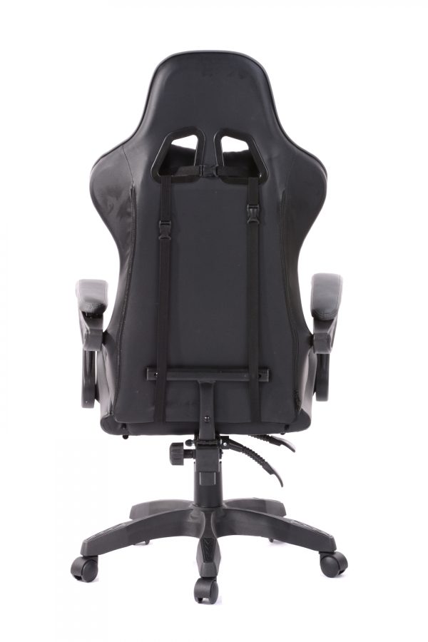 Gaming Stuhl mit Fußstütze Cyclone Teenager - Bürostuhl - Racing Gaming Stuhl - grau schwarz - VDD World