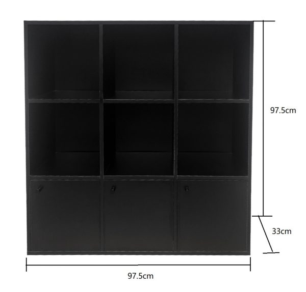 Armoire à compartiments Vakkie Armoire de rangement à 9 compartiments - bibliothèque - armoire mural - VDD World