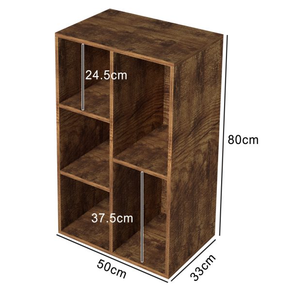 Bücherregal Vakkie 5 offene Fächer - LP Schallplattenschrank - Wandschrank - VDD World