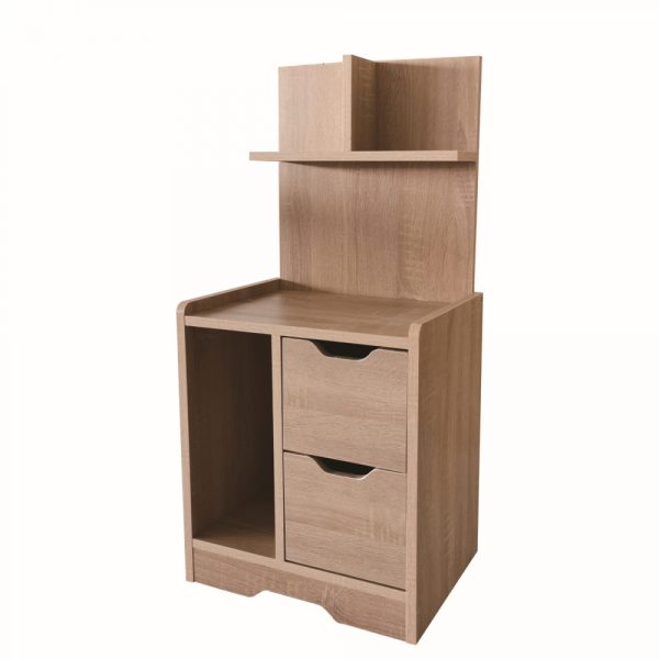 Nachttisch Hängeschrank 84 cm hoch hellbraun - VDD World