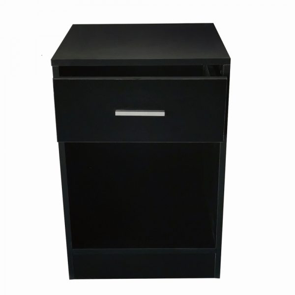 Nachttisch Flurschrank mit Schublade und offenem Staufach 60 cm hoch schwarz - VDD World