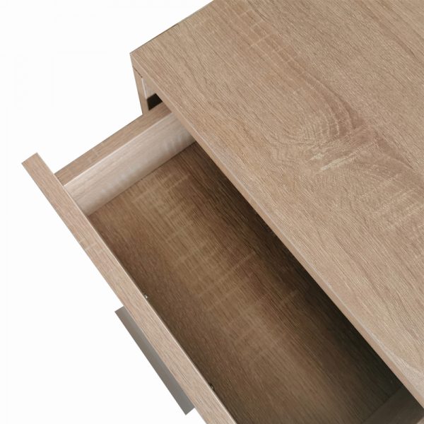 Nachttisch-Dielenschrank - mit Schublade offenem Staufach - 60 cm hoch - hellbraun - VDD World