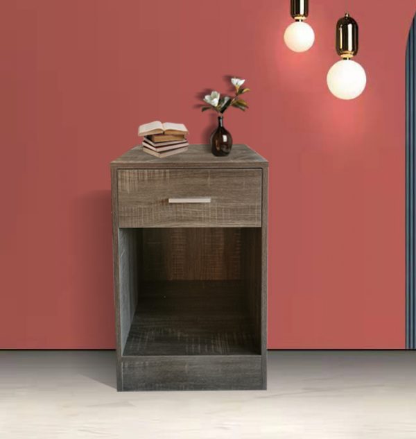 Nachttisch - Flurschrank - mit Schublade - 60 cm hoch - braun - VDD World