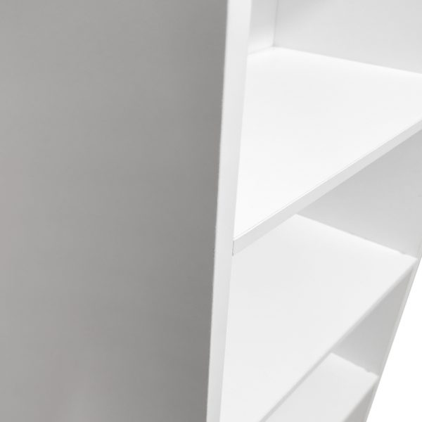 Bücherregal 4 offener Schrank - Wandschrank - weiß - 130 cm hoch - VDD World