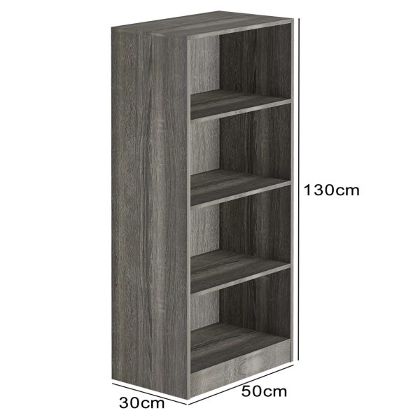 Bücherregal - Wandschrank - offenes Regal - 130 cm hoch - VDD World