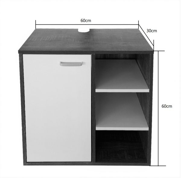 Waschtischunterschrank - Badmöbel - grau mit weiß - VDD World