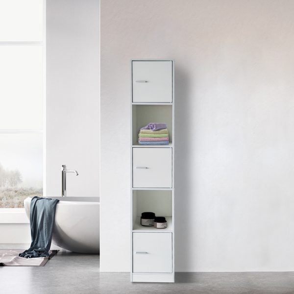 Säulenschrank Badezimmer - Schrank Badezimmer Schlafzimmer oder Flur - 180 cm hoch - VDD World