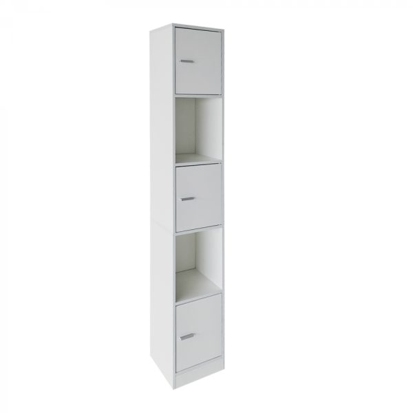 Säulenschrank Badezimmer - Schrank Badezimmer Schlafzimmer oder Flur - 180 cm hoch - VDD World