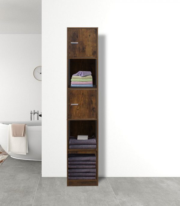 Säulenschrank Badezimmer - Schrank Badezimmer Schlafzimmer oder Flur - 180 cm hoch - VDD World