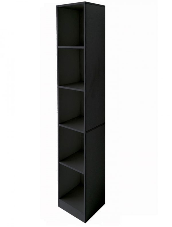 Säulenschrank 5 offene Fächer - Aufbewahrungsschrank Badezimmer Schlafzimmer oder Flur - 180 cm hoch - VDD World