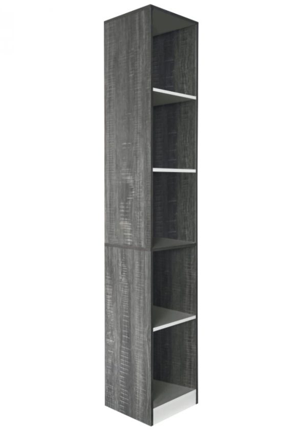 Säulenschrank 5 offene Fächer - Aufbewahrungsschrank Badezimmer Schlafzimmer oder Flur - 180 cm hoch - VDD World
