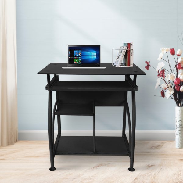 Schreibtisch-Laptop-Computertisch - platzsparend - 70 cm x 50 cm - schwarz - VDD World