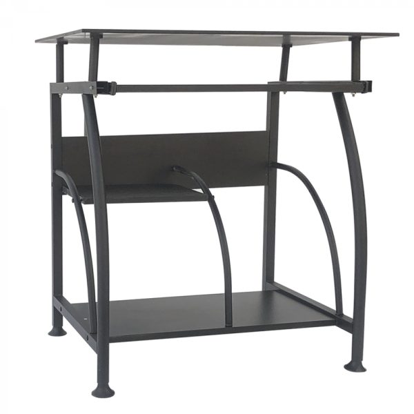 Schreibtisch-Laptop-Computertisch - platzsparend - 70 cm x 50 cm - schwarz - VDD World