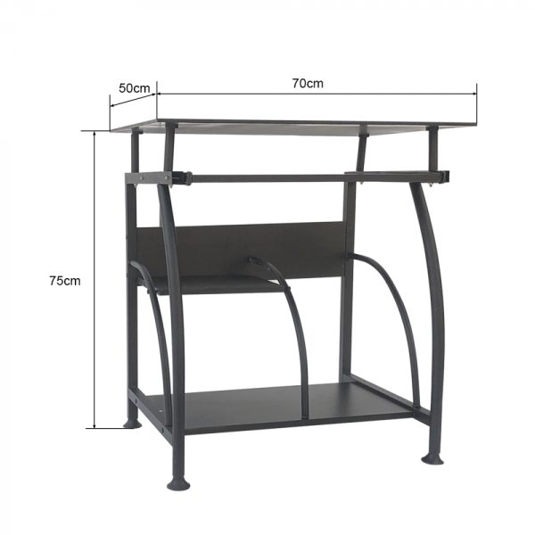 Schreibtisch-Laptop-Computertisch - platzsparend - 70 cm x 50 cm - schwarz - VDD World