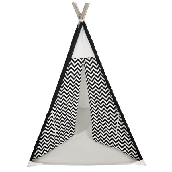 Wigwam Tipi Spielzelt Floortje - Indianerzelt - mit Bodenkissen - Leinen und Baumwolle - VDD World