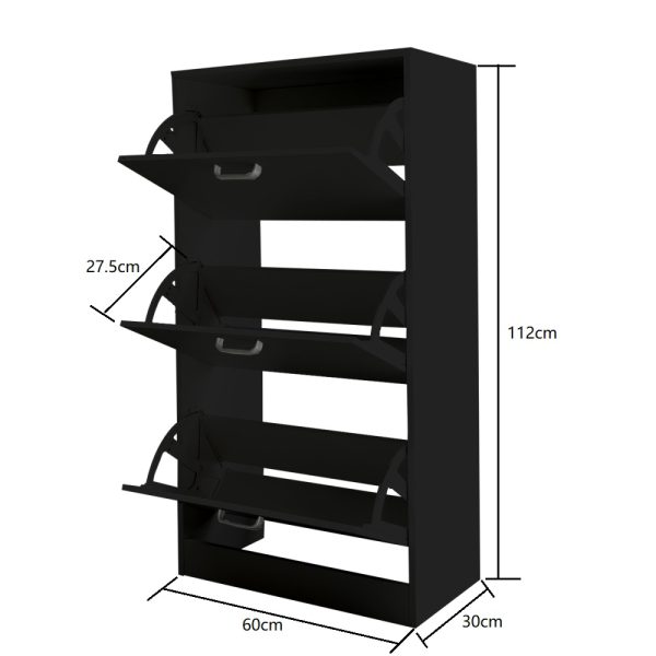 Schuhschrank Schuhregal Holz 3 Fächer - VDD World