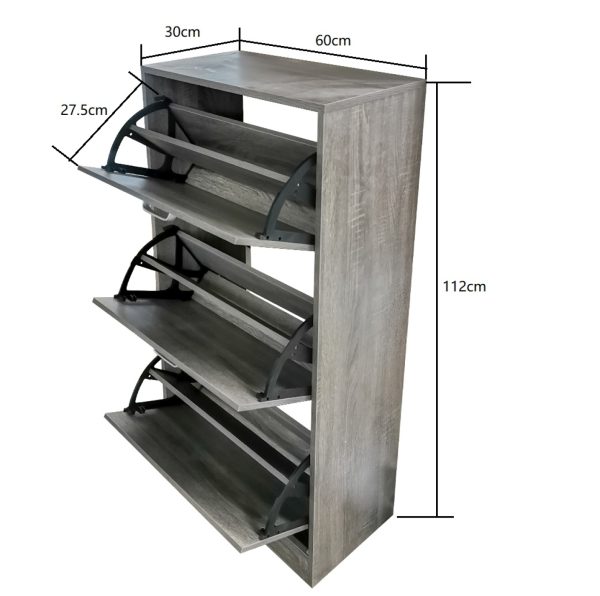 Schuhschrank Schuhregal Holz 3 Fächer - VDD World