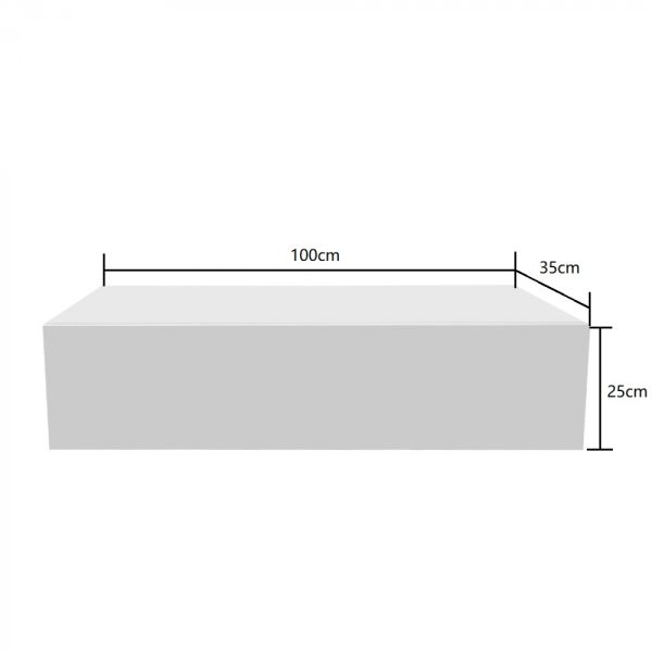 Schwebender Flurschrank - Hängender Sideboardschrank - mit Schublade - 100 cm breit - weiß - VDD World