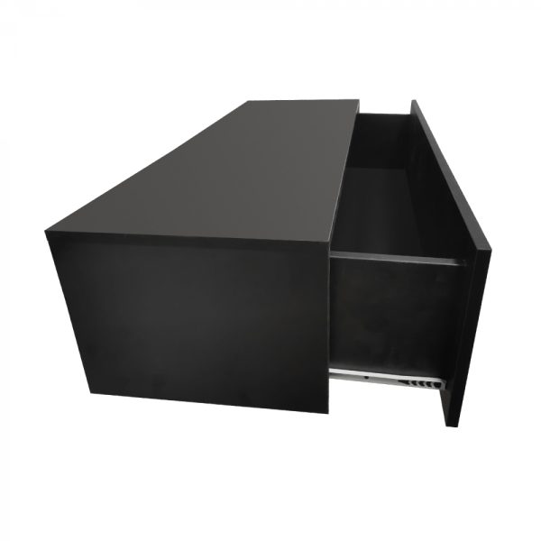 Schwebender Flurschrank - Hängender Sideboardschrank - 100 cm breit - schwarz - VDD World