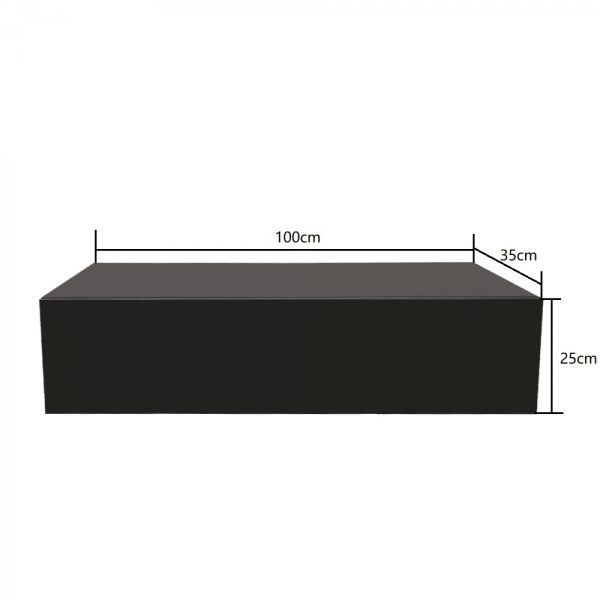 Schwebender Flurschrank - Hängender Sideboardschrank - 100 cm breit - schwarz - VDD World