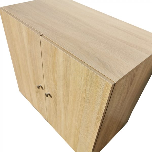 Aktenschrank Tijn - Aufbewahrungsschrank multifunktional - 74 cm hoch - hellbraun Sonoma - VDD World