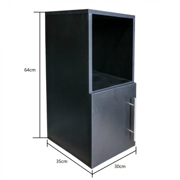 Nachttisch - Flurschrank - 64 cm hoch - schwarz - VDD World