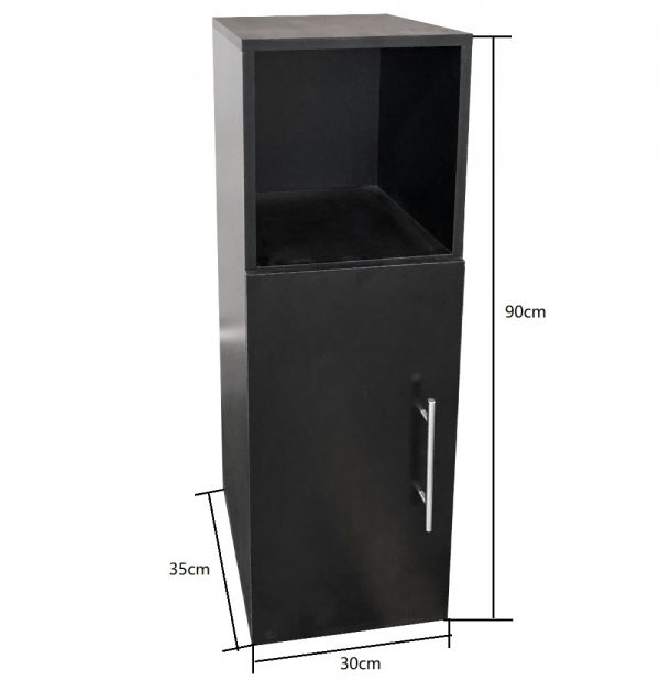 Flurschrank - Nachttisch - 90 cm hoch - schwarz - VDD World