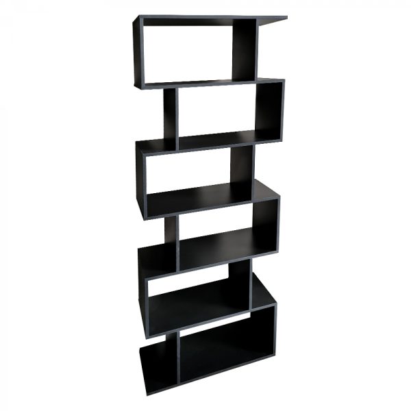 Bücherregal Fachschrank - Wandschrank gestapelter Würfel - 185 cm hoch - schwarz - VDD World