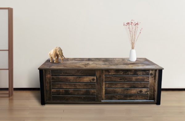 TV-Möbel Tough Industrial - Sideboard mit Schiebetüren - 130 cm breit - VDD World