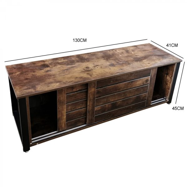 TV-Möbel Tough Industrial - Sideboard mit Schiebetüren - 130 cm breit - VDD World