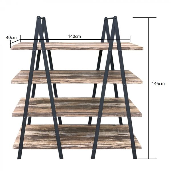 Wandschrank Bücherregal Tough - Industriedesign Metall - 140 x 146 cm - VDD World