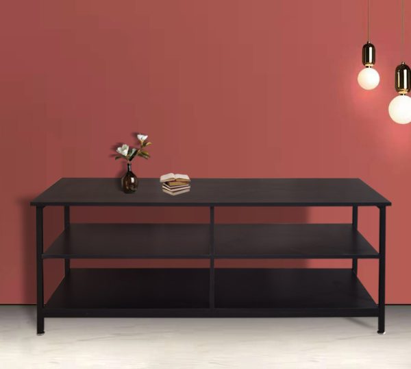 TV-Möbel Tough - Sideboard Industrial - 130 cm breit - schwarz - VDD World