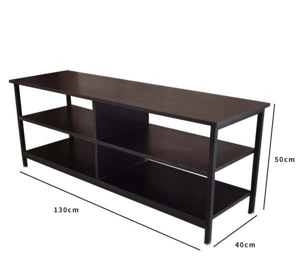 TV-Möbel Tough - Sideboard Industrial - 130 cm breit - schwarz - VDD World