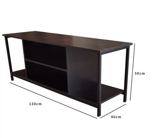 TV-Möbel Tough - Sideboardschrank Industrial - 130 cm breit - schwarz - VDD World