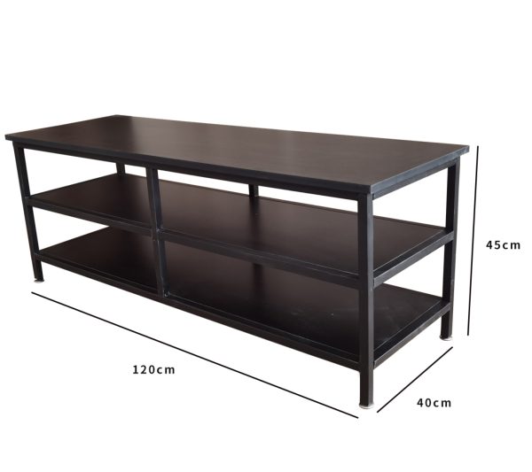 TV-Möbel Tough - Sideboard Industrial - 120 cm breit - schwarz - VDD World