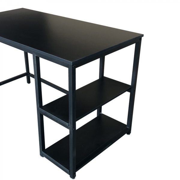 Schreibtisch Stoer - Computertisch - Industriedesign - mit Ablageflächen - schwarz - VDD World
