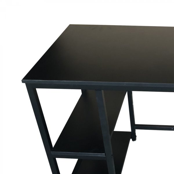 Schreibtisch Stoer - Computertisch - Industriedesign - mit Ablageflächen - schwarz - VDD World