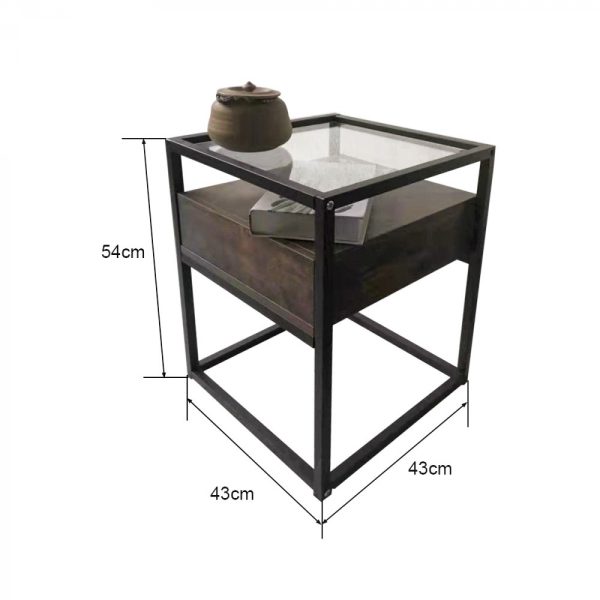 Wandschrank Robustes Metall, Holz, Industriedesign, offenes Bücherregal, 137 cm hoch, schwarz - VDD World