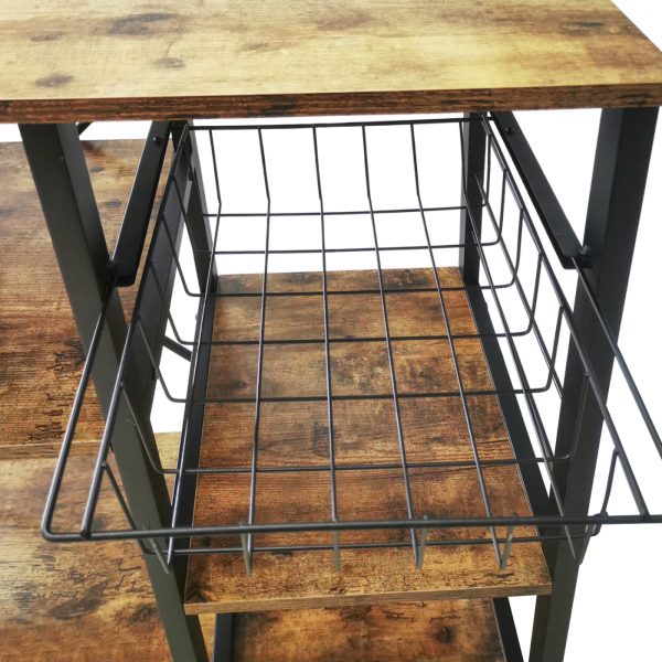 Küchenschrank Tisch Tough Industrial Vintage - Küchenmöbel Metallrahmen - 90 cm breit - VDD World