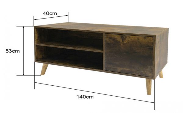 TV-Schrank Schrank Robustes Sideboard Industriedesign 140 cm breit - VDD World