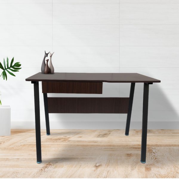 Schreibtisch Computertisch Tough - industrielles Vintage-Design - schwarzes Metall braunes Holz - VDD World