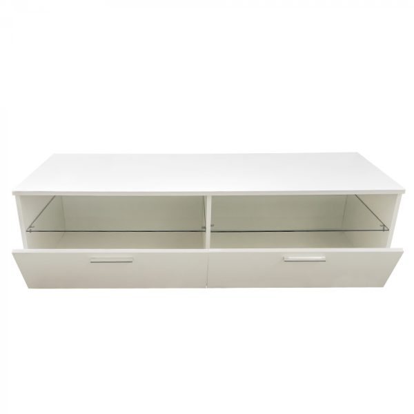 TV-Schrank Sideboard Sieno - Medienmöbel Spielaufbau - LED-Beleuchtung - weiß - VDD World